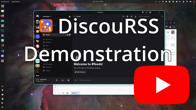 Video showing a DiscouRSS demonstration.